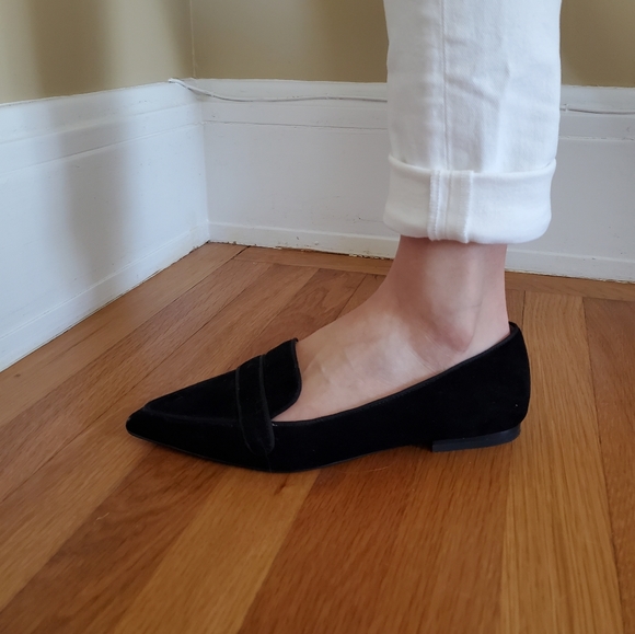 Black Suede Ann Taylor Loafers - Picture 5 of 5